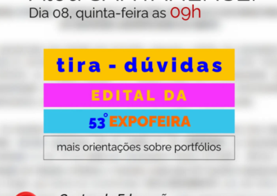 Tira-Dúvidas Edital Expofeira